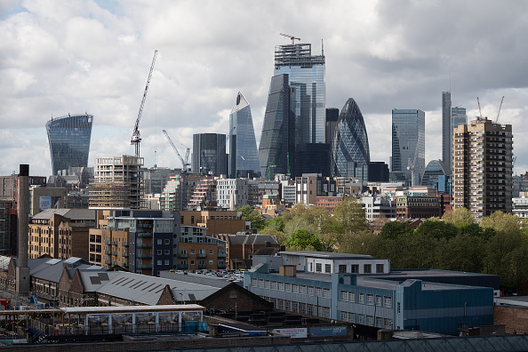 LONDON, ENGLAND - APRIL 26: Canada "Square Mile" financial district is seen on April 26, 2019 in London, England. (Photo by Leon Neal/Getty Images)