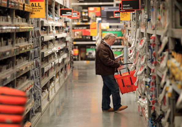 HAYES, ENGLAND - APRIL 01: A customer looks at goods in a B & Q store on April 1, 2010 in Hayes, England. (Photo by Peter Macdiarmid/Getty Images)