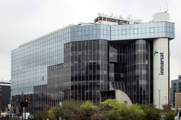 A picture shows the offices of satellite operator Inmarsat in central London on March 25, 2014. Inmarsat said it managed to work out which direction the missing Malaysia Airlines plane flew in by measuring the Doppler effect of hourly 'pings' from the aircraft. Malaysia's prime minister announced earlier that the Inmarsat analysis of flight MH370's path placed its last position in remote waters off Australia's west coast, meaning it can only have run out of fuel above the southern Indian Ocean. AFP PHOTO / LEON NEAL (Photo credit should read LEON NEAL/AFP/Getty Images)