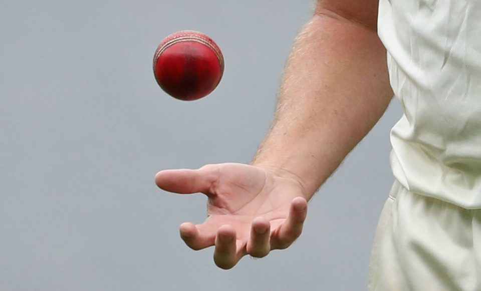 MELBOURNE, AUSTRALIA - FEBRUARY 01: A detail as Doug Bollinger of New South Wales holds the Dukes ball during the Sheffield Shield match between Victoria and New South Wales at the Melbourne Cricket Ground on February 1, 2017 in Melbourne, Australia. (Photo by Scott Barbour/Getty Images)