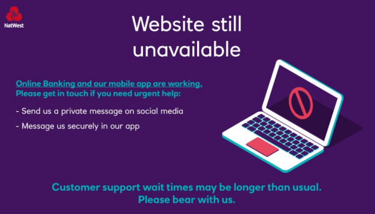 Natwest and RBS online banking outage