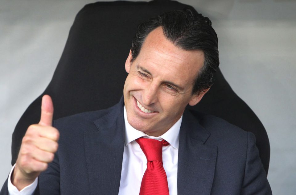 Arsenal's Spanish head coach Unai Emery reacts prior to the UEFA Europa League Group F football match Eintracht Frankfurt v Arsenal in Frankfurt am Main, western Germany, on September 19, 2019. (Photo by Daniel ROLAND / AFP)        (Photo credit should read DANIEL ROLAND/AFP/Getty Images)