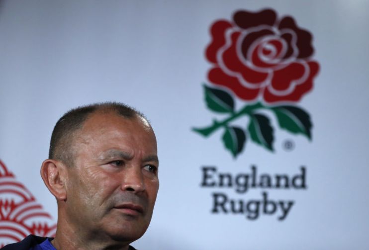 BEPPU, JAPAN - OCTOBER 17: Eddie Jones, the England head coach faces the media during the England media session on October 17, 2019 in Beppu, Japan. (Photo by David Rogers/Getty Images)