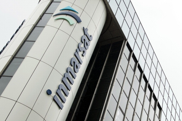 A pictures shows the offices of satellite operator Inmarsat in central London on March 25, 2014. Inmarsat said it managed to work out which direction the missing Malaysia Airlines plane flew in by measuring the Doppler effect of hourly 'pings' from the aircraft. Malaysia's prime minister announced earlier that the Inmarsat analysis of flight MH370's path placed its last position in remote waters off Australia's west coast, meaning it can only have run out of fuel above the southern Indian Ocean. AFP PHOTO / LEON NEAL (Photo credit should read LEON NEAL/AFP via Getty Images)