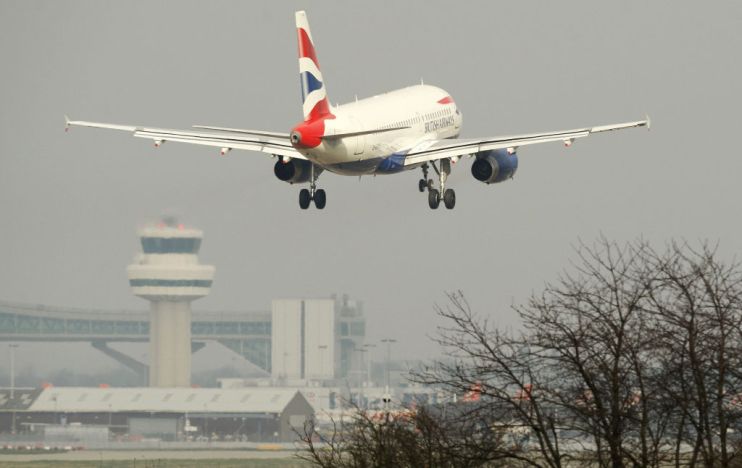 A British Airways passenger plane comes