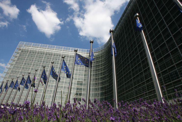 A view of the Berlaymont building, headq...