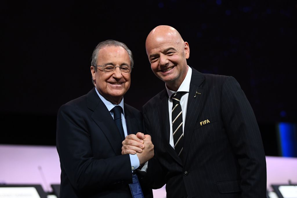 Florentino Perez and Gianni Infantino