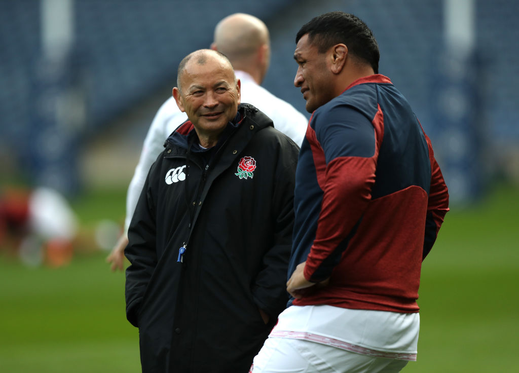 Mako Vunipola and Eddie Jones