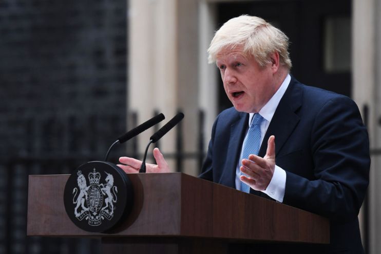 Prime Minister Boris Johnson is set to deliver a speech outside Downing Street this morning