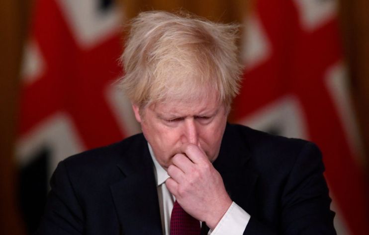 UK PM Johnson Delivers Virtual Press Conference From Downing Street