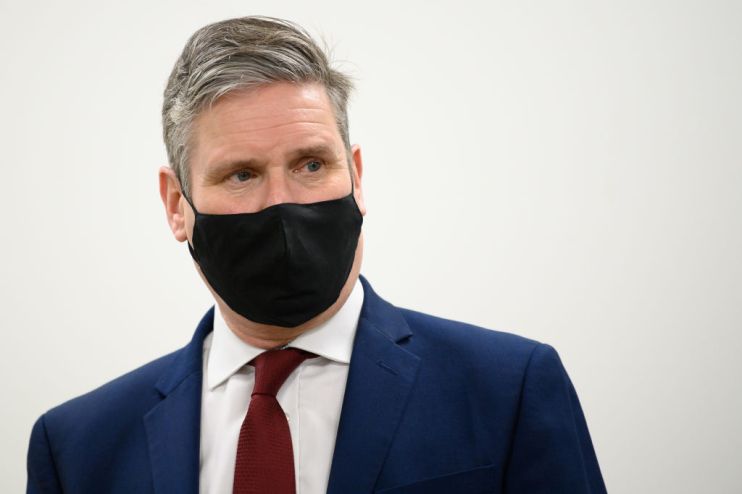 Keir Starmer Visits Vaccine Centre To Promote "Let's Vaccinate Britain" Campaign