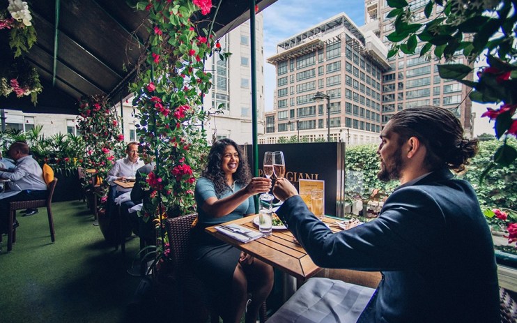 Boisdale's terrace at Canary Wharf