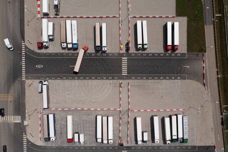 General Views Of The Sevington Lorry Park Near Ashford