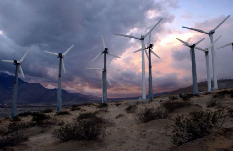 Storm Eases Over Windfarms