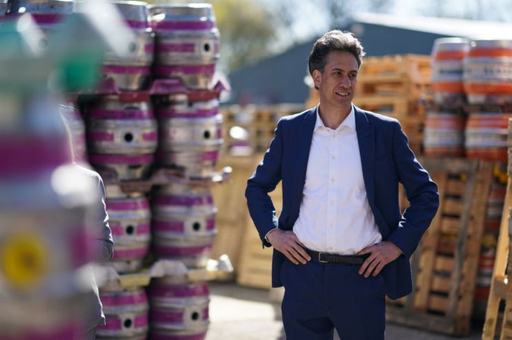 Ed Miliband Campaigns At Ilkley Brewery
