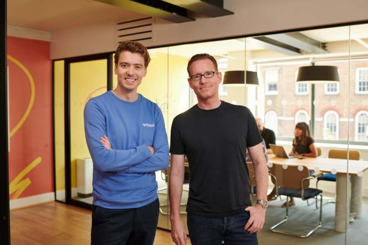 Losses at Multiverse nearly tripled in the year to March after a growth push in the US (Blair with Multiverse president Jeremy Duggan)