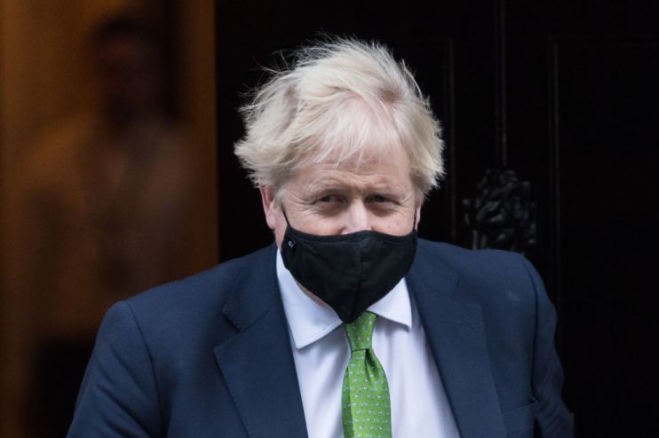 Boris Johnson Leaves Downing Street for PMQs
