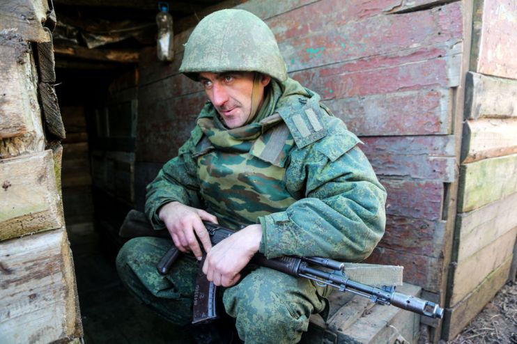 Donetsk People's Republic front-line troops in Ukraine