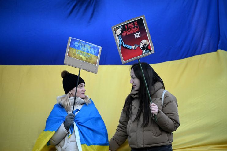 Protests In London Over Russian Invasion Of Ukraine