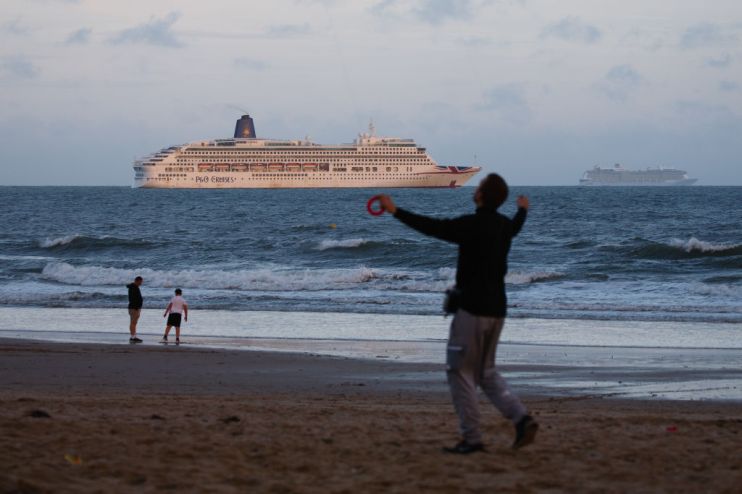 Cruise Ships Wait Out Coronavirus Pandemic In English Channel