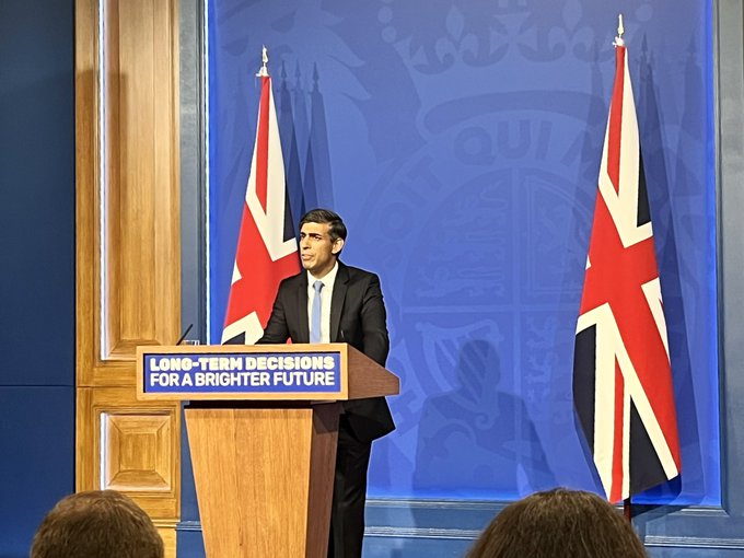 Rishi Sunak has confirmed the rolling back of green pledges including the delay to the petrol and diesel car sales ban until 2035. Photo: CityAM