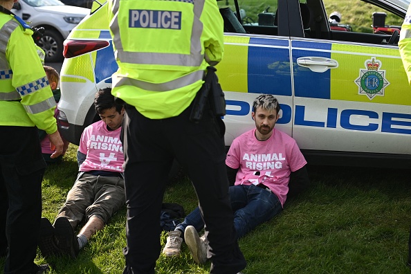 Protests disrupted the start of last year's Grand National