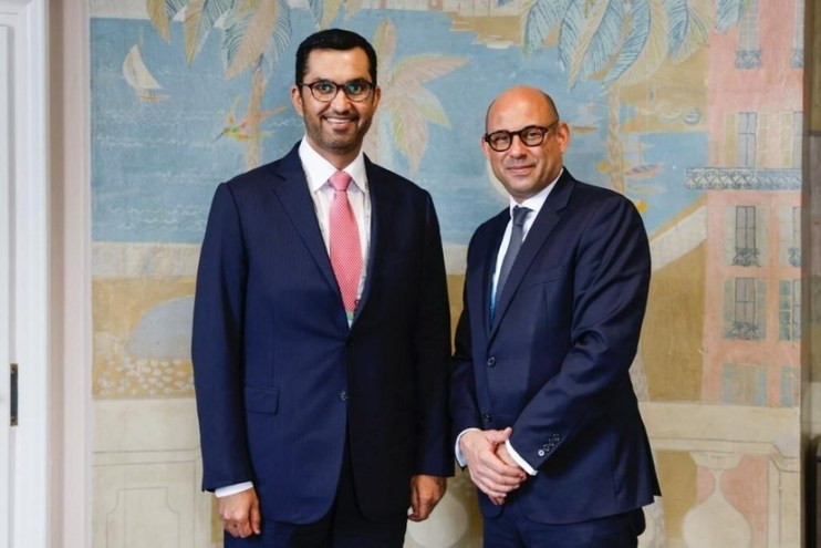 COP28 president Sultan Al Jaber (left) hit out at a reports around his comments on November 21st