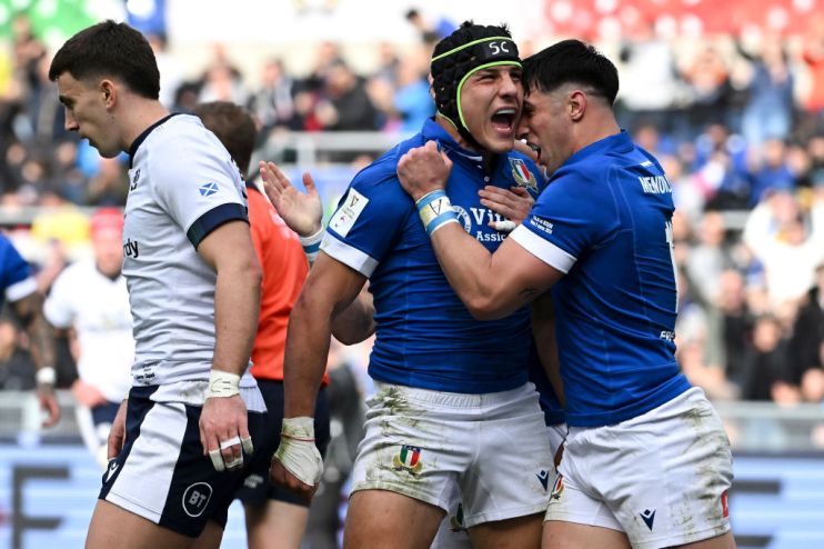 Juan Ignacio Brex of Italy celebrates with Tommaso