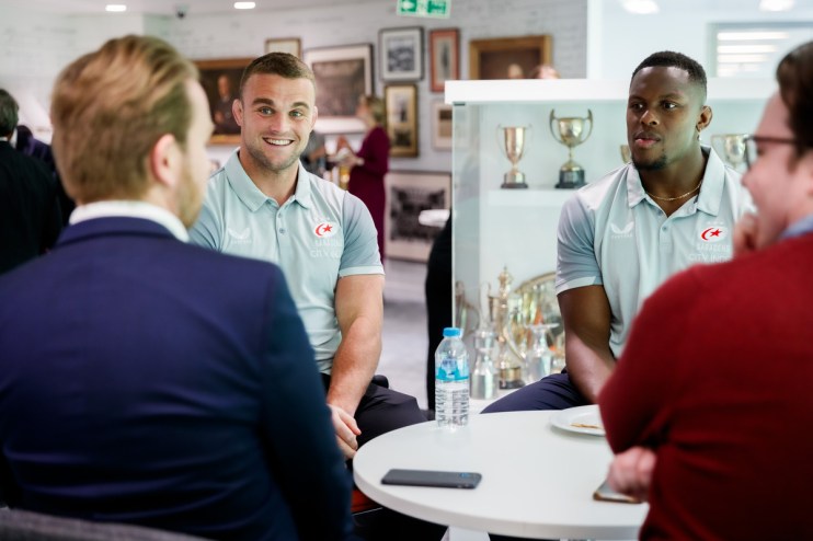Sat on the balcony overlooking the trading ring of Finsbury Square&rsquo;s London Metal Exchange, Saracens stalwarts and England internationals Ben Earl and Maro Itoje take in what they&rsquo;ve just witnessed.
