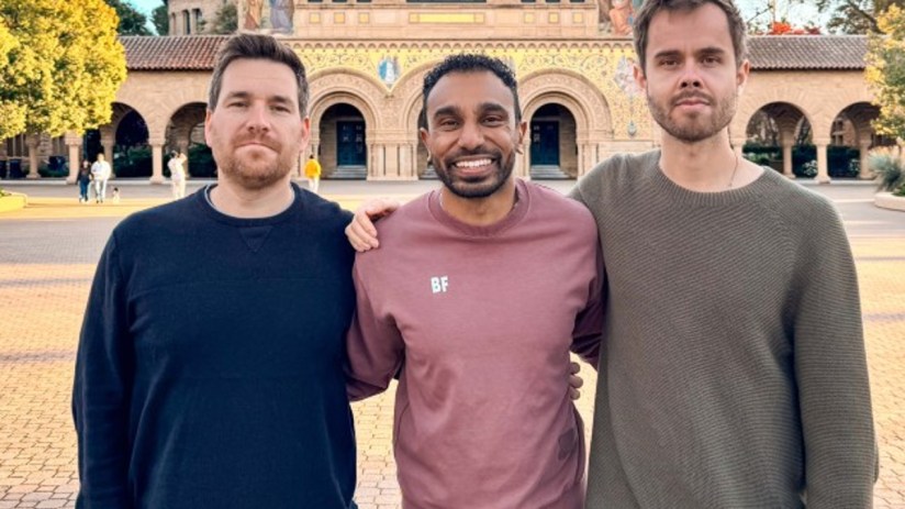 Left to right: Nicolas Esteves (CTO), Benjamin Fernandes (founder and CEO) and Nicolas Eddy (COO)