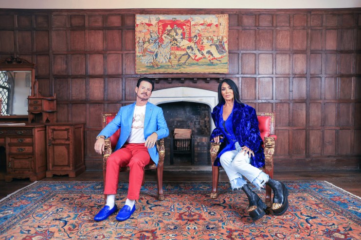 Non-doms Steve Mulholland (left) and Ann Kaplan Mulholland (right) in Lympne Castle (image courtesy of Ann Kaplan Mulholland)