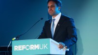Former Chairman of Reform UK, Zia Yusuf addresses Reform UK supporters.