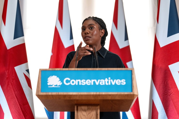 Kemi Badenoch laid out five &ldquo;simple tests&rdquo; for the Conservatives to assess their policy. (Photo by Carl Court/Getty Images)