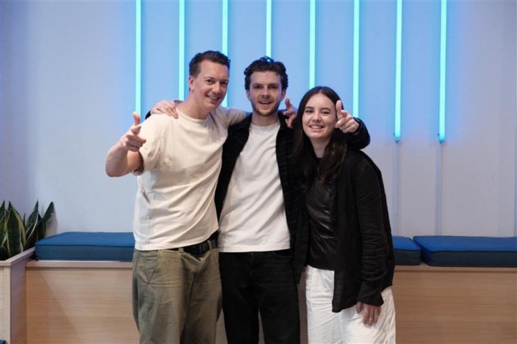Kevin Luckhurst, Harry Coles, Alicia Waibel from Experience Studios, part of Populous, are doing the City PM Triathlon Team Challenge