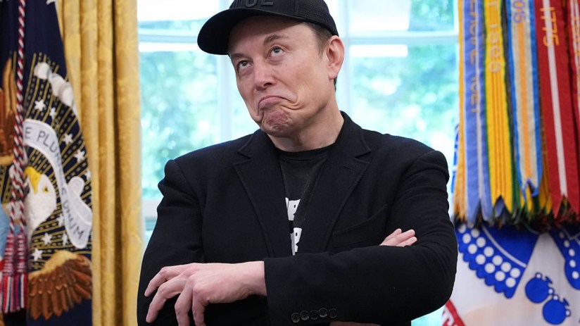 Elon Musk is the high-profile CEO of Tesla. (Photo by Kevin Dietsch/Getty Images)