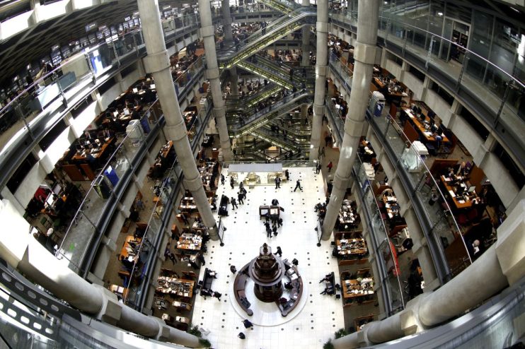 Lloyds of London building exterior showcasing iconic architecture in the financial district, highlighting business heritage