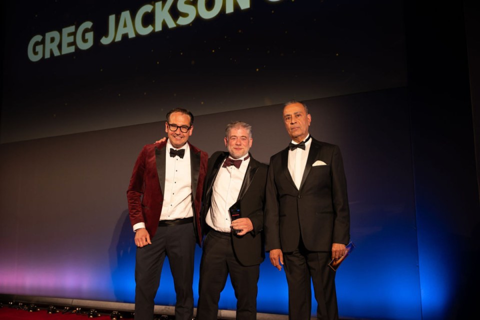 Greg Jackson receives City PM Award at prestigious ceremony, highlighting business leadership and innovation achievements.