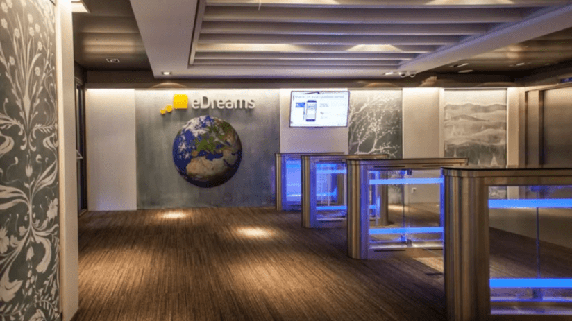 Edreams office space showcasing modern design and open-plan layout with collaborative work areas and natural lighting