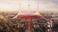 Foster Partners architecture firm showcases innovative building design, highlighting sustainable and modern elements in ur...