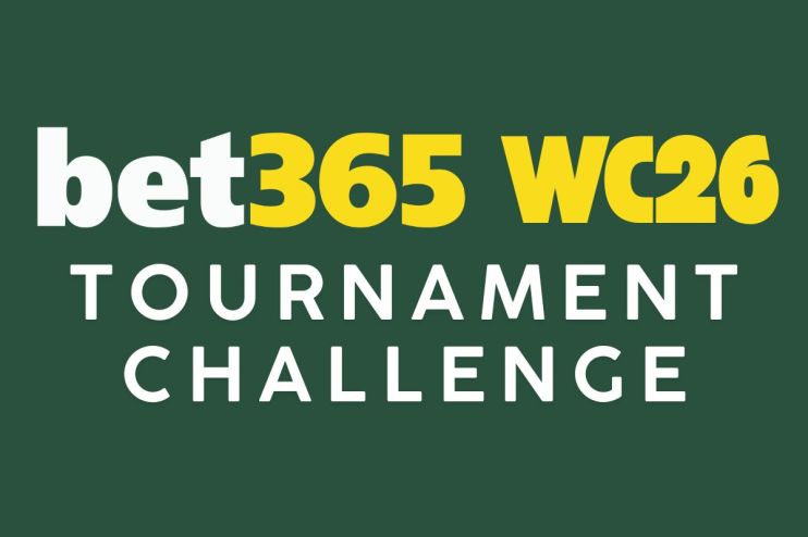 Bet365 WC26 Tournament Challenge promotional banner with vibrant graphics and bold text highlighting the event details