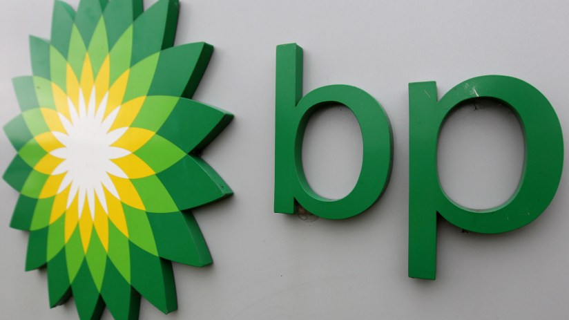 BP logo and green lettering on a light background.